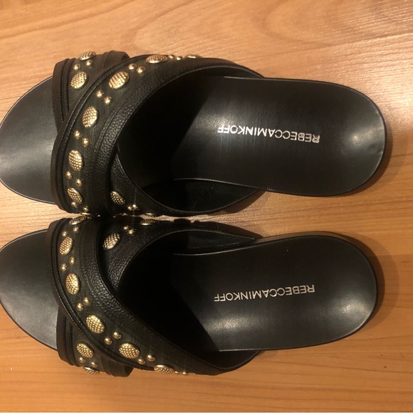 Rebecca Minkoff Tori Studded Slide Sandals - Picture 2 of 2